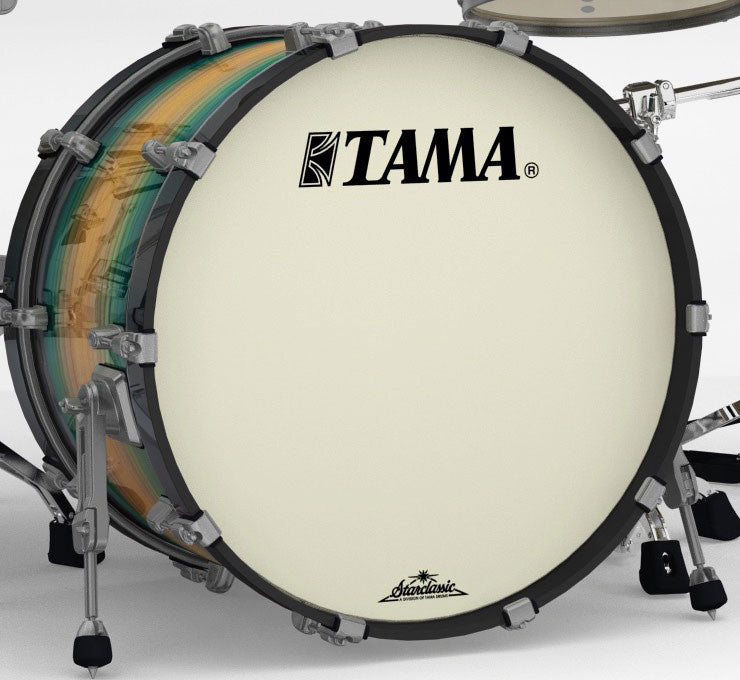 TAMA Starclassic Maple Exotic Bass Drum 18" x 14" - Emerald Pacific Walnut Burst/Smoked Black Nickel HW/mit Tom Halter