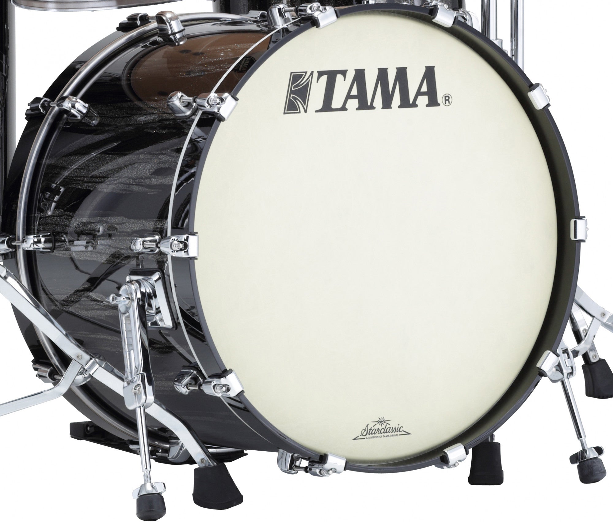 TAMA Starclassic Maple Lacquer Bass Drum 20" x 16" - Black Clouds & Silver Linings/Chrom HW/ohne Tom Halter