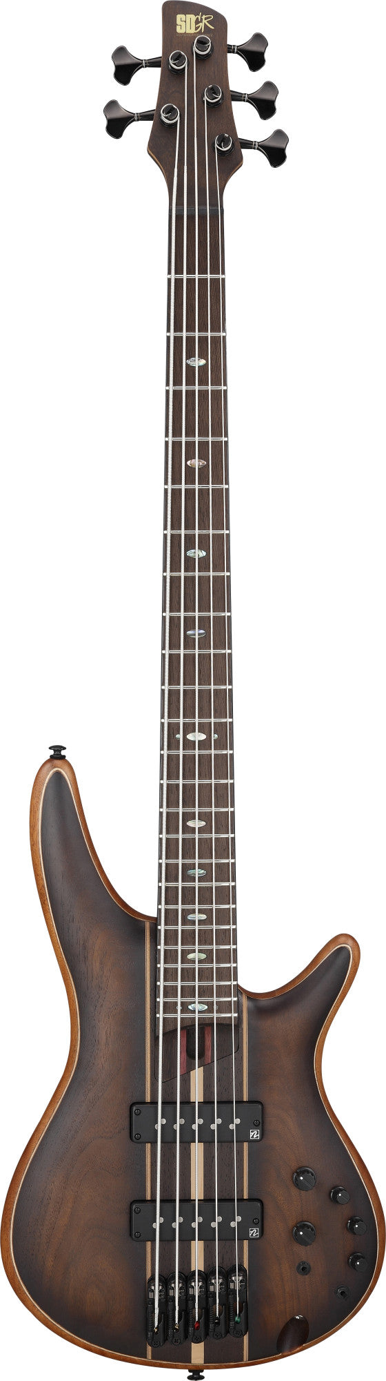 IBANEZ Premium SR E-Bass 5-String - Dual Mocha Burst Flat + Gigbag