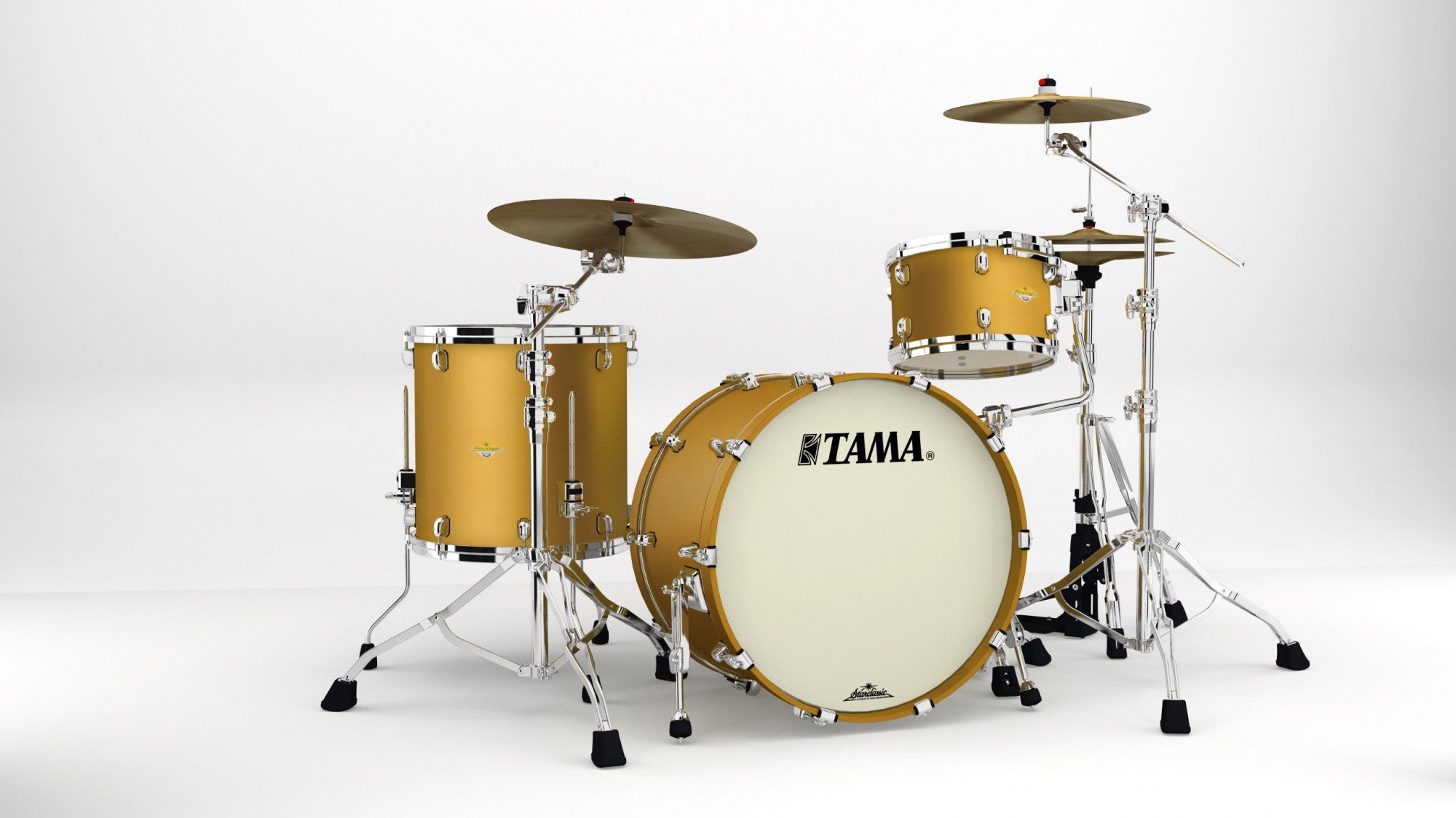 TAMA Starclassic Maple Lacquer Shell Kit 3 teilig - Satin Aztek Gold Metallic/Chrom HW
