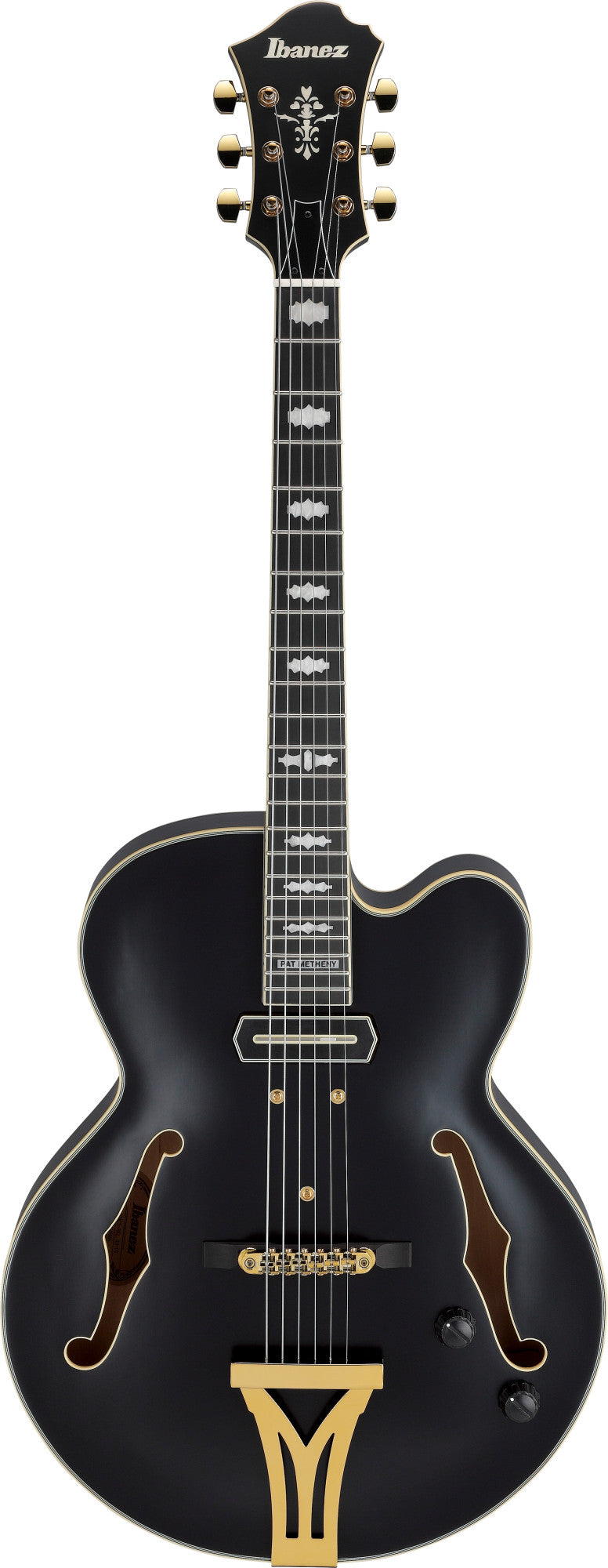 IBANEZ Pat Metheny Signature Hollowbody Gitarre 6-String - Black Low Gloss + Koffer