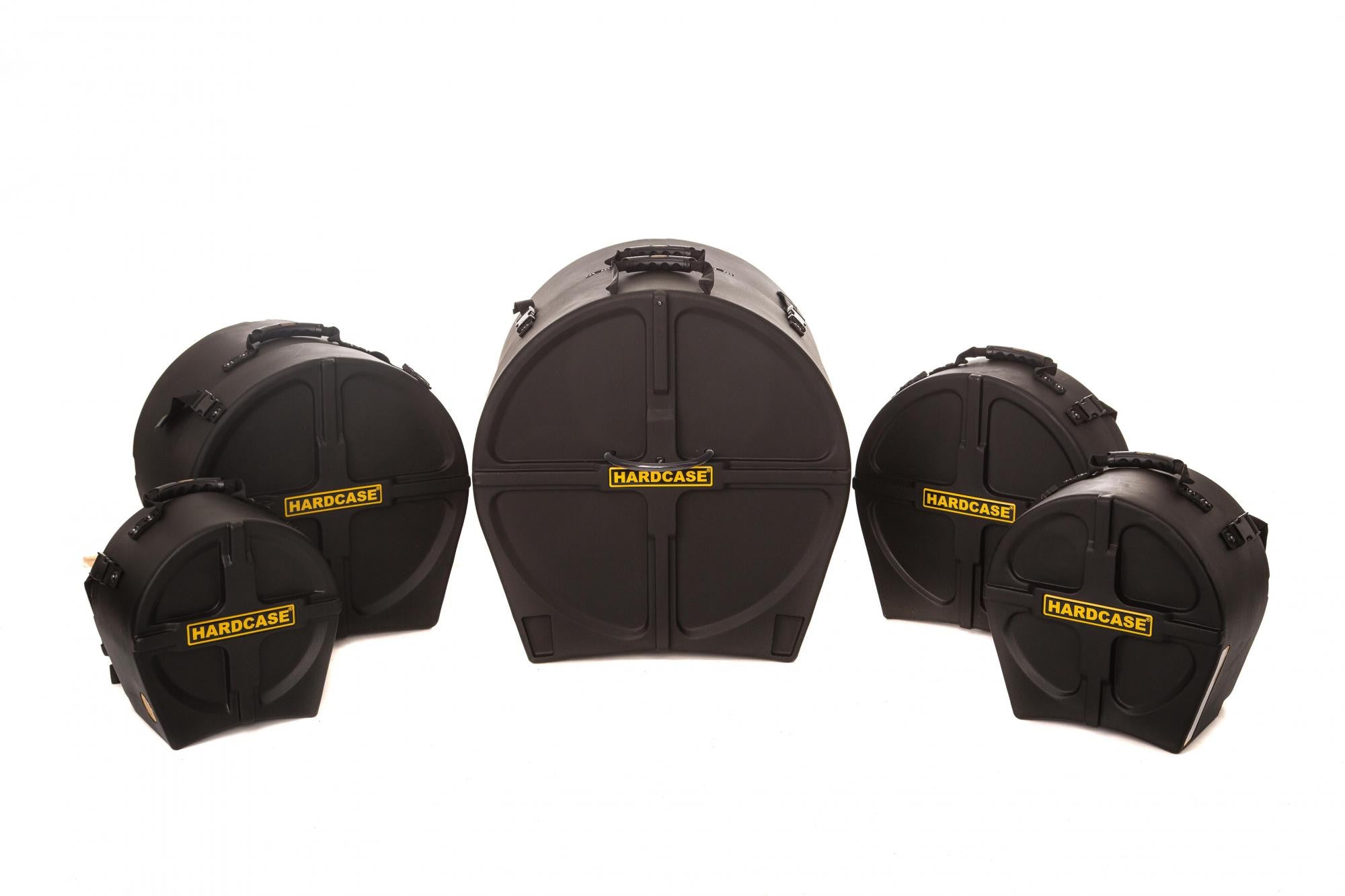 HARDCASE Fusion Case Set 2 - 20“ Bass Drum, 10“ Tom, 12“ Tom, 14“ Floor Tom, 14“ Snare Drum / Schaumstoffpads