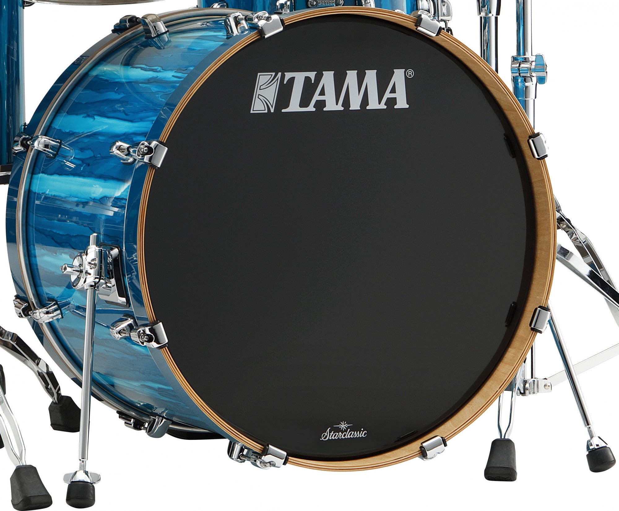 TAMA Starclassic Performer Bass Drum 22" x 16" - Sky Blue Aurora/Chrom HW/ohne Tom Halter