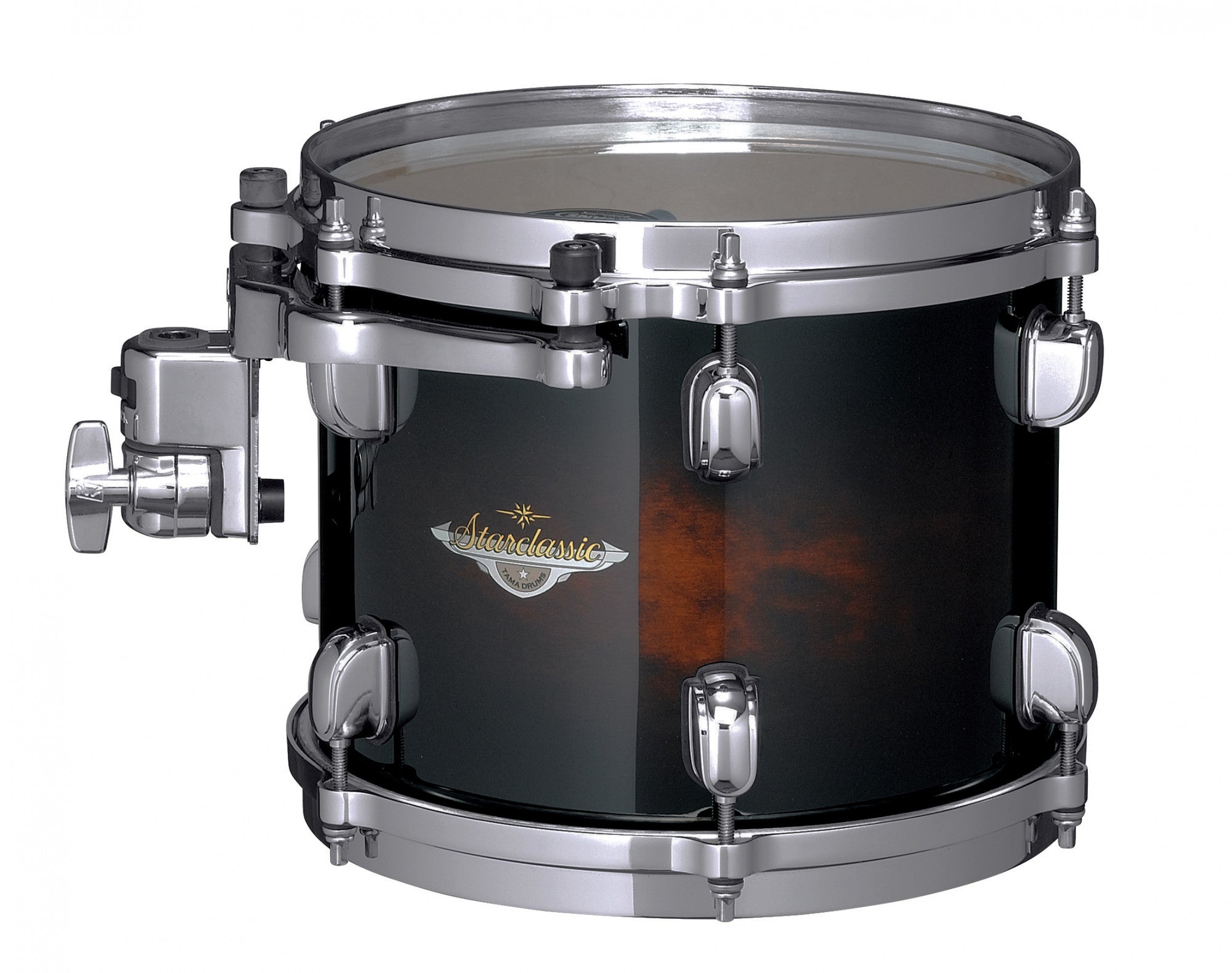TAMA Starclassic Maple Lacquer Rack Tom 14" x 10" - Dark Mocha Burst/Black Nickel HW