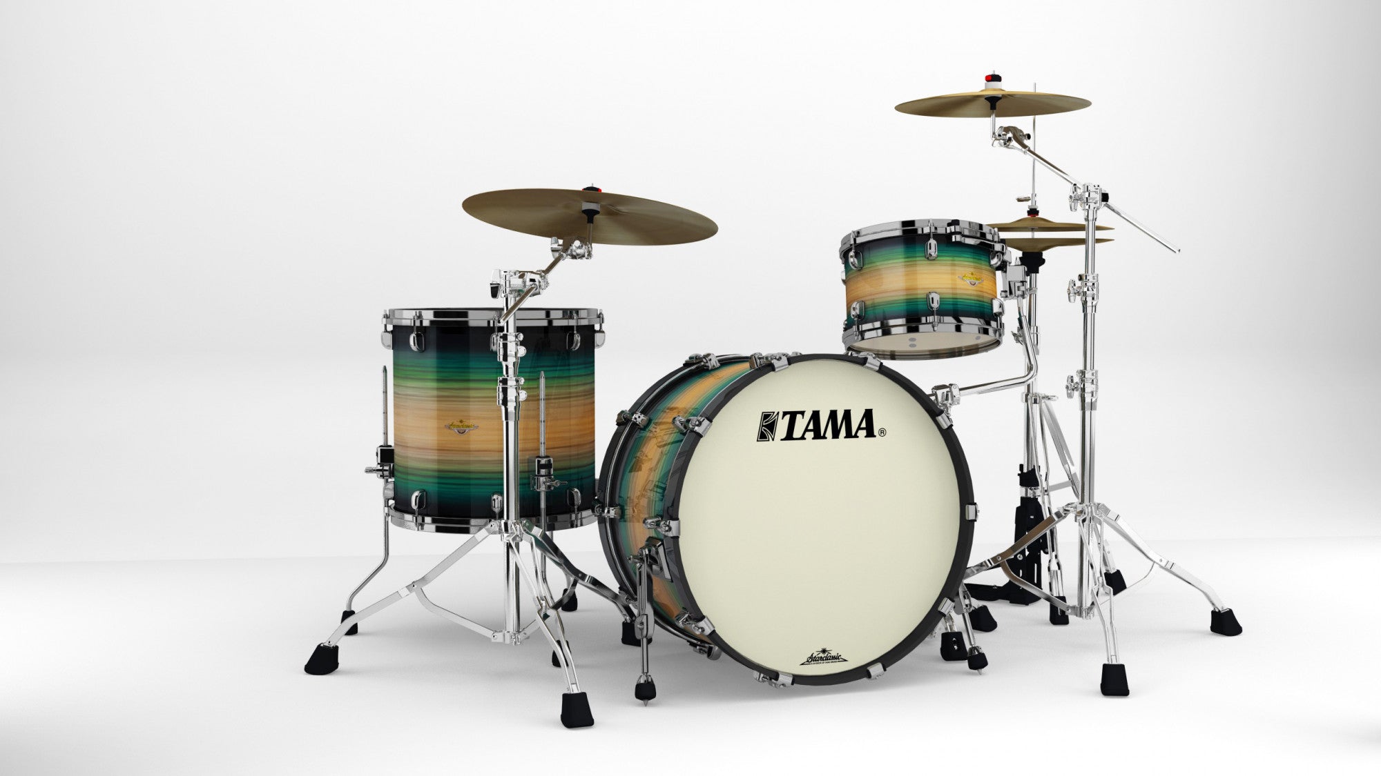 TAMA Starclassic Maple Exotic Shell Kit 3 teilig - Emerald Pacific Walnut Burst/Black Nickel HW