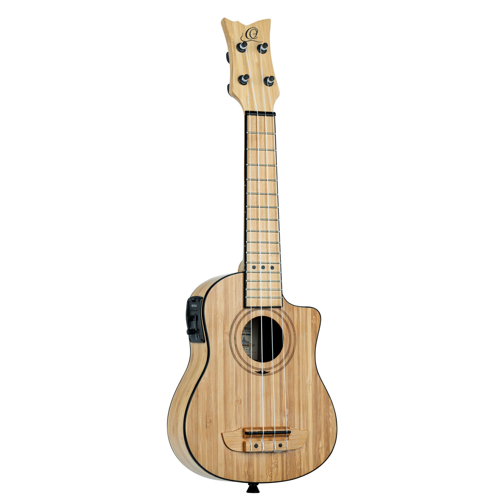 ORTEGA Bamboo Serie Sopran Ukulele 4 String - Solid Bamboo Natural + Bag