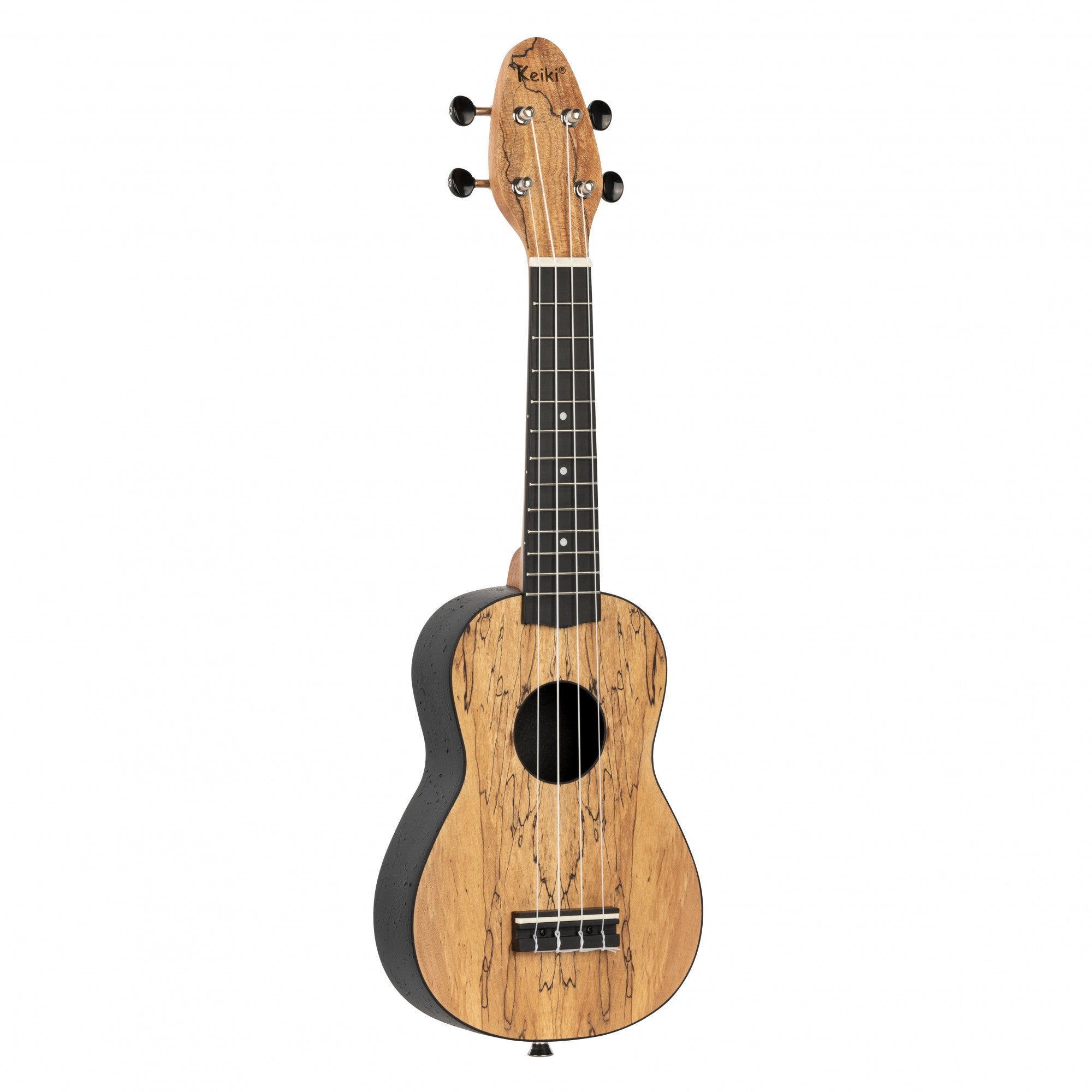 KEIKI K3 Series Ukulele Set "spalted maple" - inkl. Gymbag/H-Tuner/5 Picks/Gurt