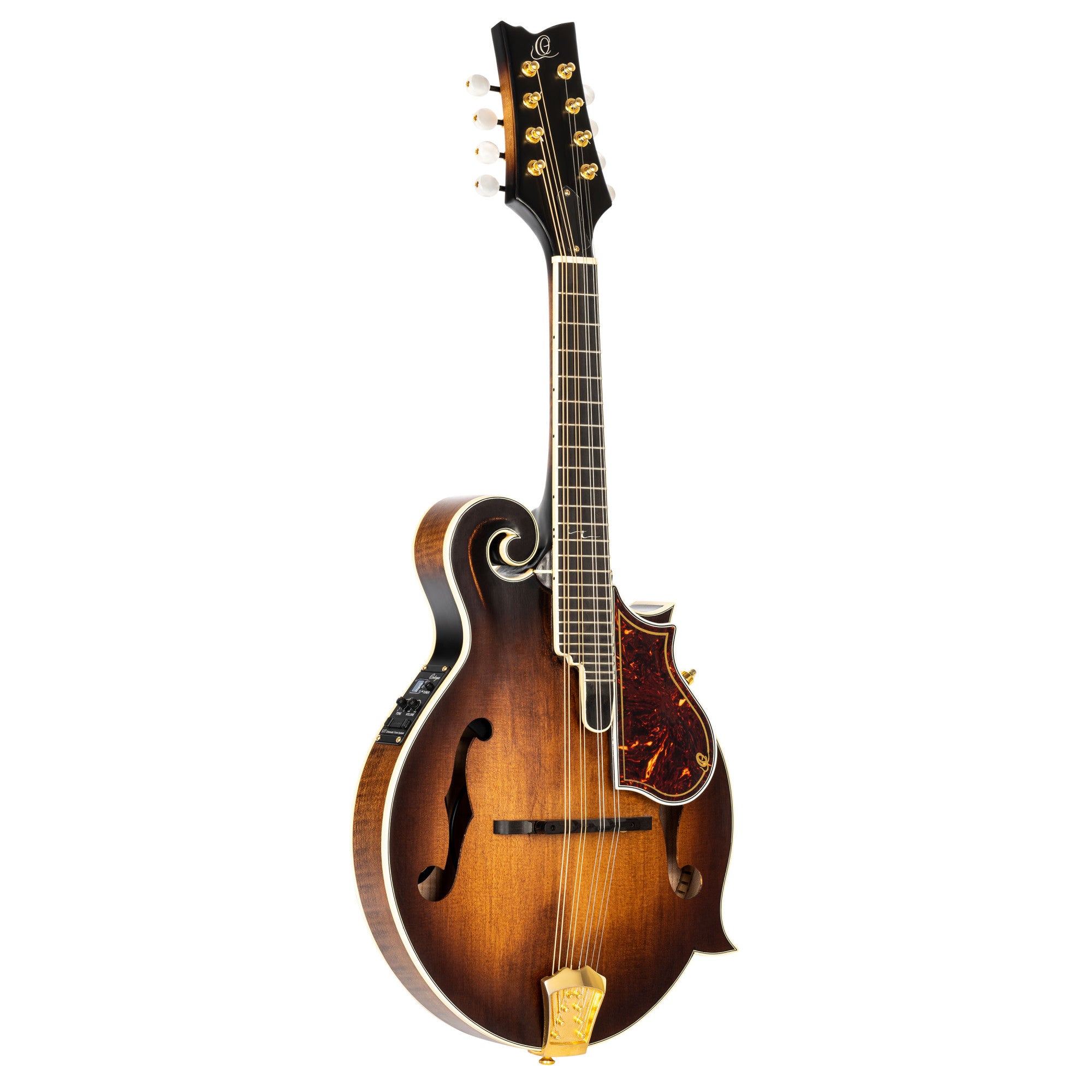 ORTEGA F-Style Serie Mandolin 8 String - Solid Spruce / Solid Flamed Antique Violin Oil + Bag