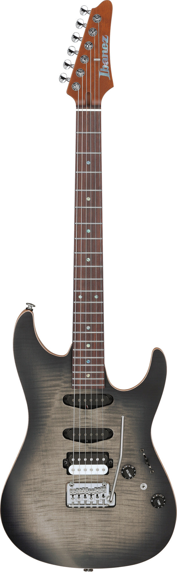 IBANEZ Tom Quayle Signature E-Gitarre 6-String - Charcoal Black Burst Flat