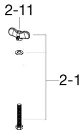TAMA Schraube (M8 x 50) + Unterlegscheibe & Flügelmutter