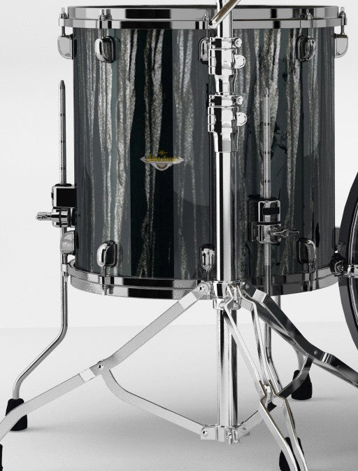 TAMA Starclassic Maple Lacquer Floor Tom 14" x 12" - Black Clouds & Silver Linings/Black Nickel HW