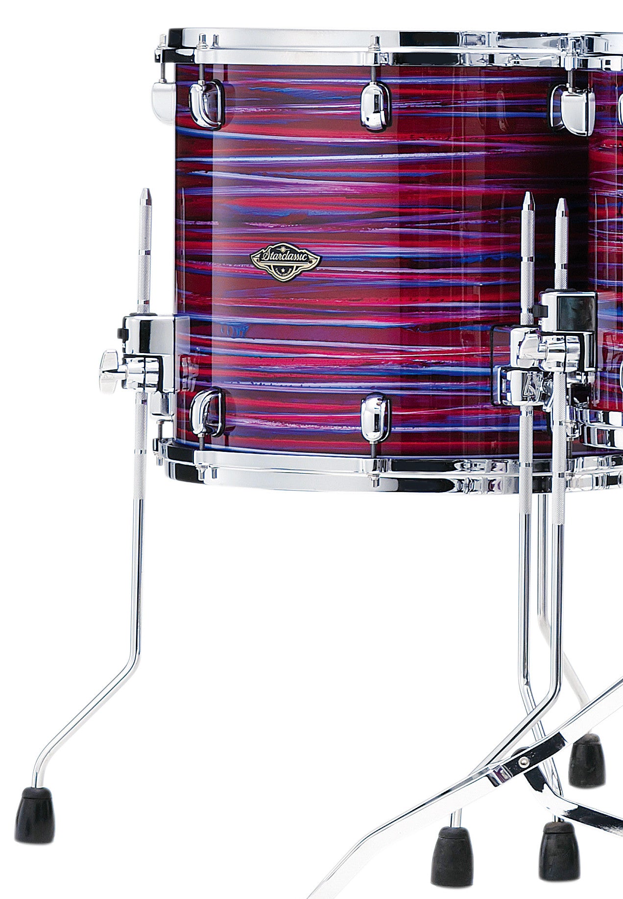 TAMA Starclassic Walnut/Birch Lacquer Floor Tom 13" x 12" - Lacquer Phantasm Oyster/Chrom HW