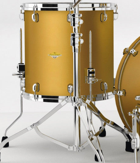 TAMA Starclassic Maple Lacquer Floor Tom 14" x 14" - Satin Aztec Gold Metallic/Chrom HW