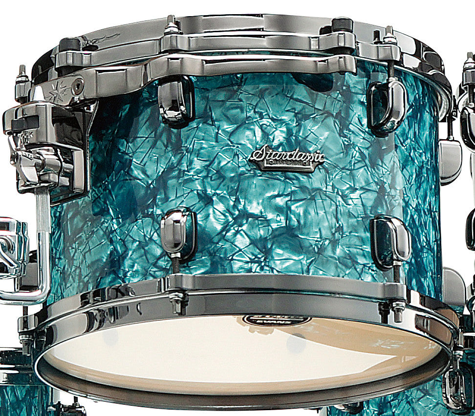 TAMA Starclassic Maple Duracover Wrap Rack Tom 8" x 6" - Turquoise Pearl/Smoked Black Nickel HW
