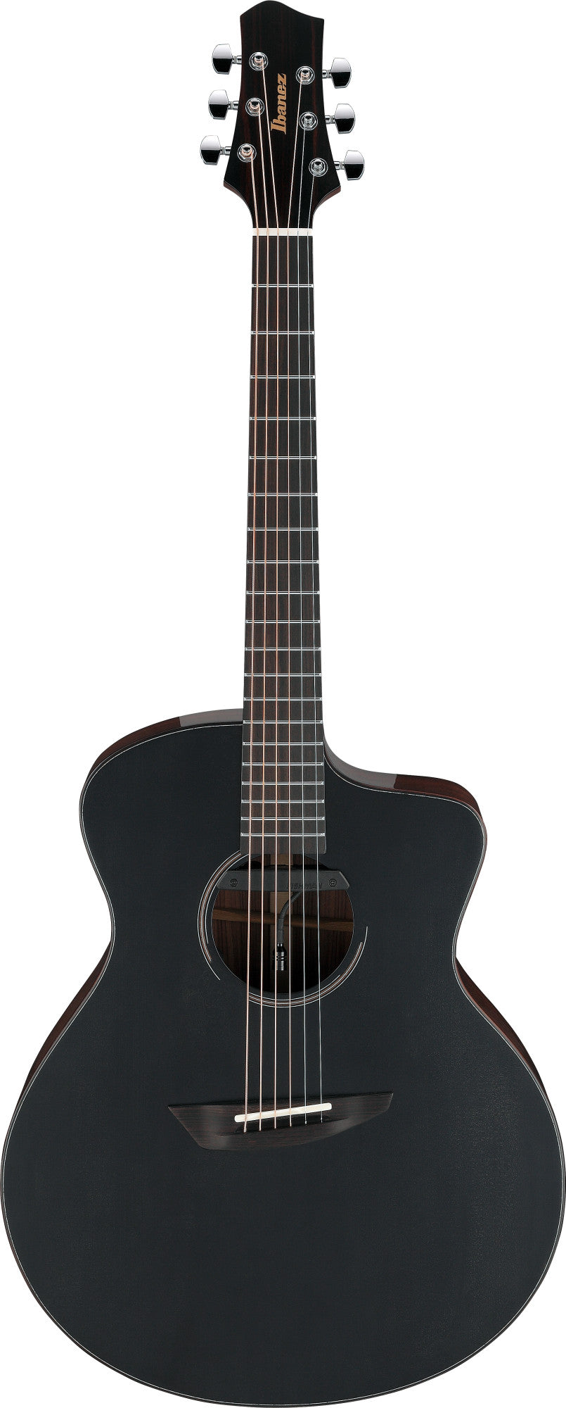 IBANEZ Jon Gomm Signature Akustikgitarre 6-String - Black Satin Decke / Natural High Gloss Boden und Zargen + Koffer
