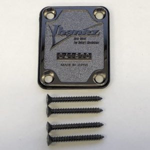 IBANEZ Neck Joint Plate - Cosmo Black mit Dämpfungsunterlage und Schrauben für RG550 / RG570 / RG565