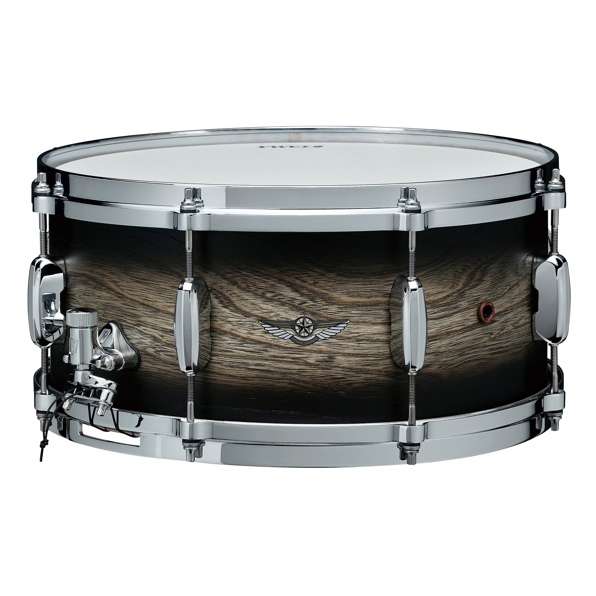 TAMA STAR Walnut Snaredrum 13" x 6" - Satin Black Japanese Sen Burst/Chrom HW