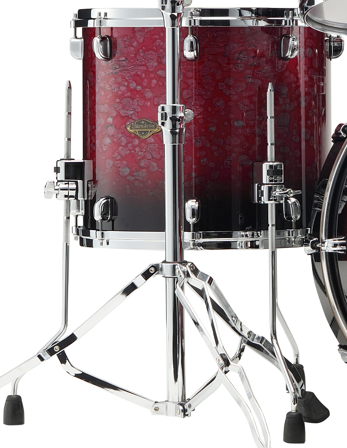 TAMA Starclassic Walnut/Birch Lacquer Floor Tom 18" x 16" - Molten Raspberry Fade/Chrome HW