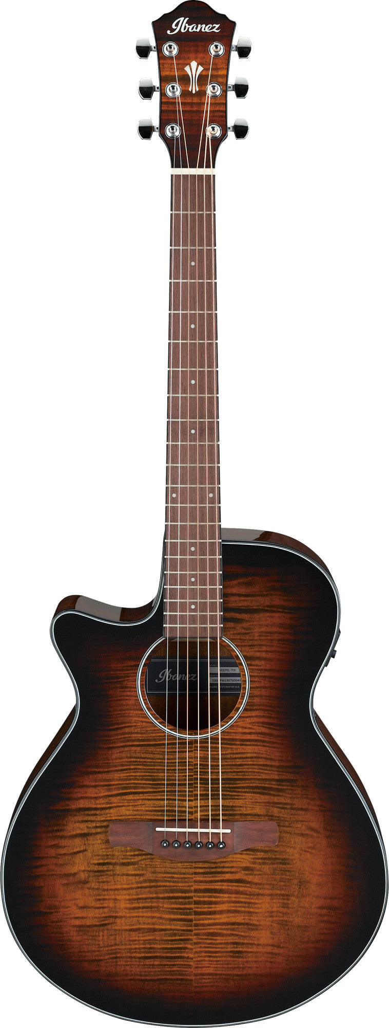 IBANEZ AEG Akustikgitarre 6-String Lefty - Tiger Burst High Gloss