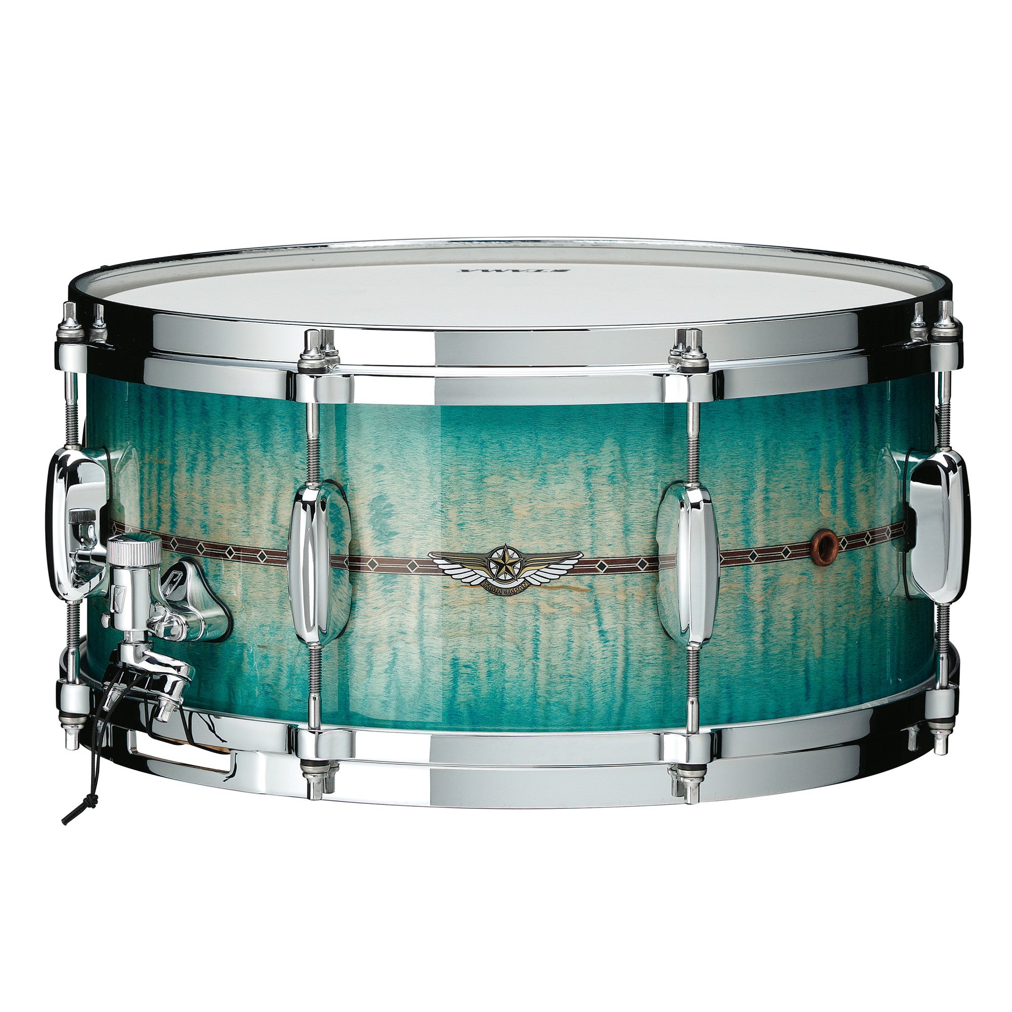 TAMA STAR Maple Snaredrum 14" x 5,5" - Emerald Sea Curly Maple/Chrom HW - Outside Inlay