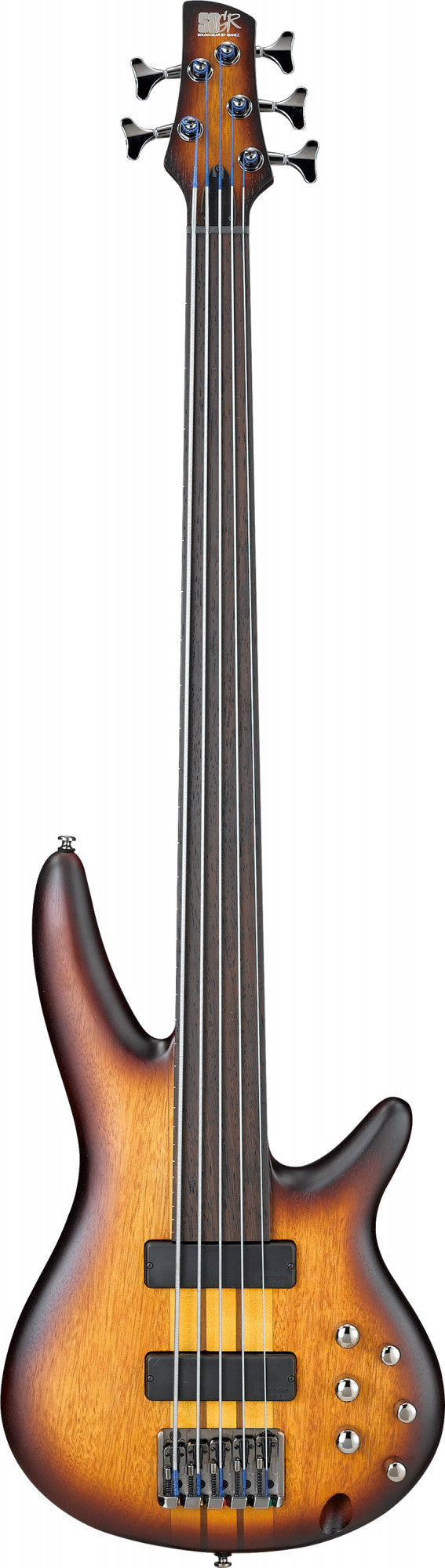 IBANEZ Bass Workshop SR E-Bass 5-String Fretless - Brown Burst Flat