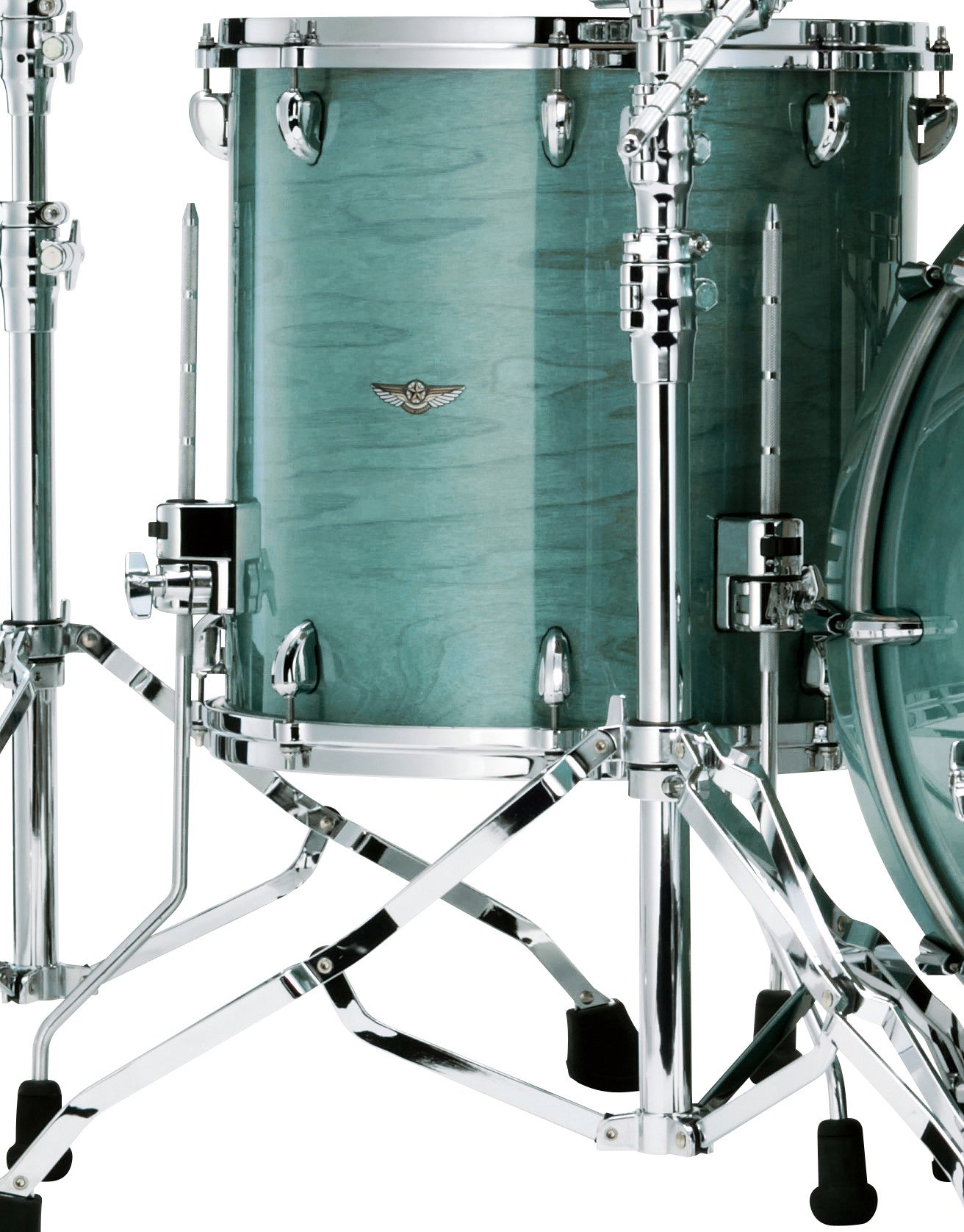 TAMA STAR Walnut Floor Tom 15" x 14" - Smoky Blue Mist/Chrom HW