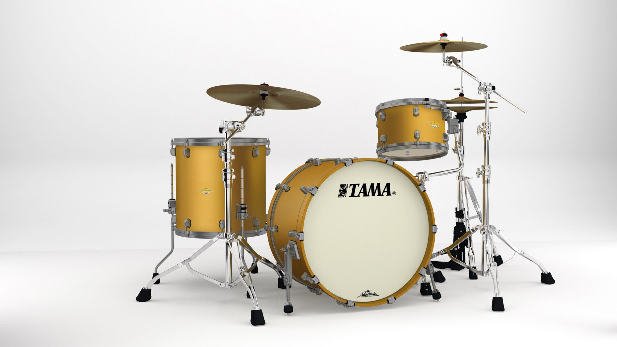 TAMA Starclassic Maple Lacquer Shell Kit 3 teilig - Satin Aztec Gold Metallic/Smoked Black Nickel HW
