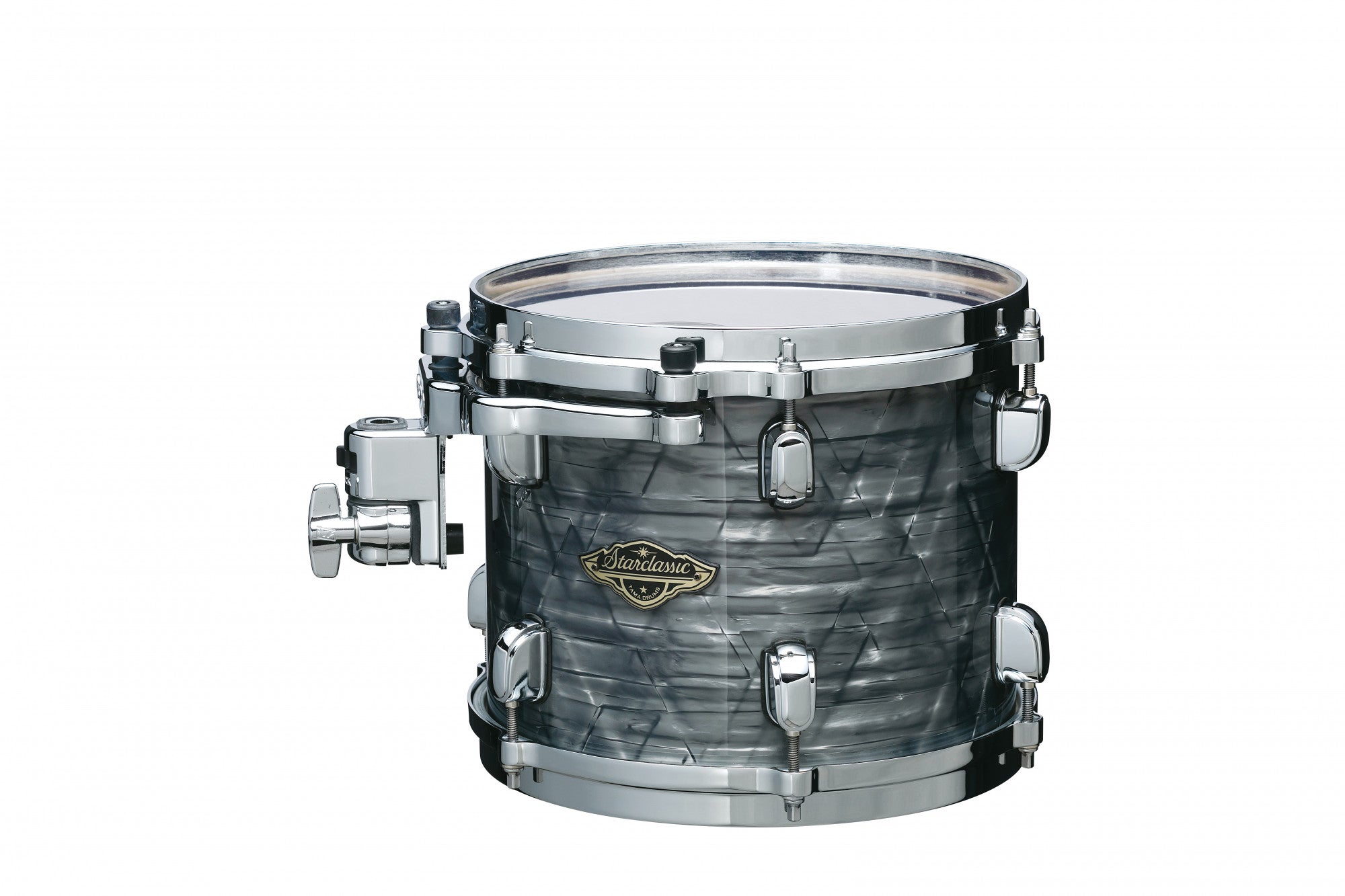 TAMA Starclassic Walnut/Birch Duracover Wrap Rack Tom 10" x 7" - Charcoal Onyx/Chrom HW