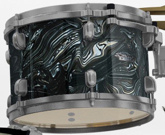 TAMA Starclassic Maple Duracover Wrap Rack Tom 14" x 11 - Charcoal Swirl/Smoked Black Nickel HW