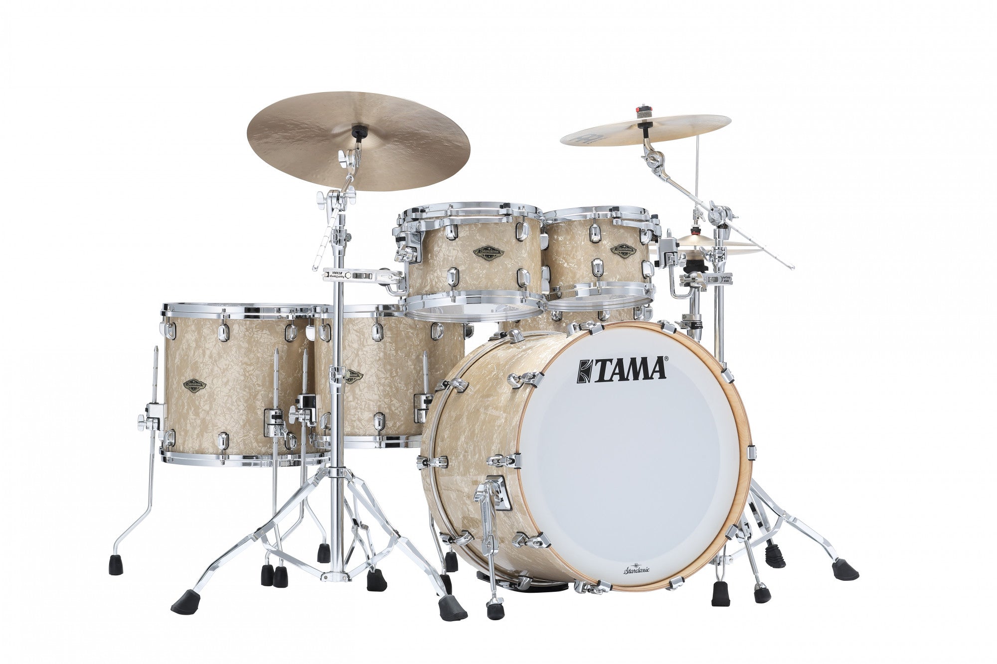 TAMA Starclassic Walnut/Birch Duracover Wrap Shell Kit 5 teilig - Vintage Marine Pearl/Chrom HW