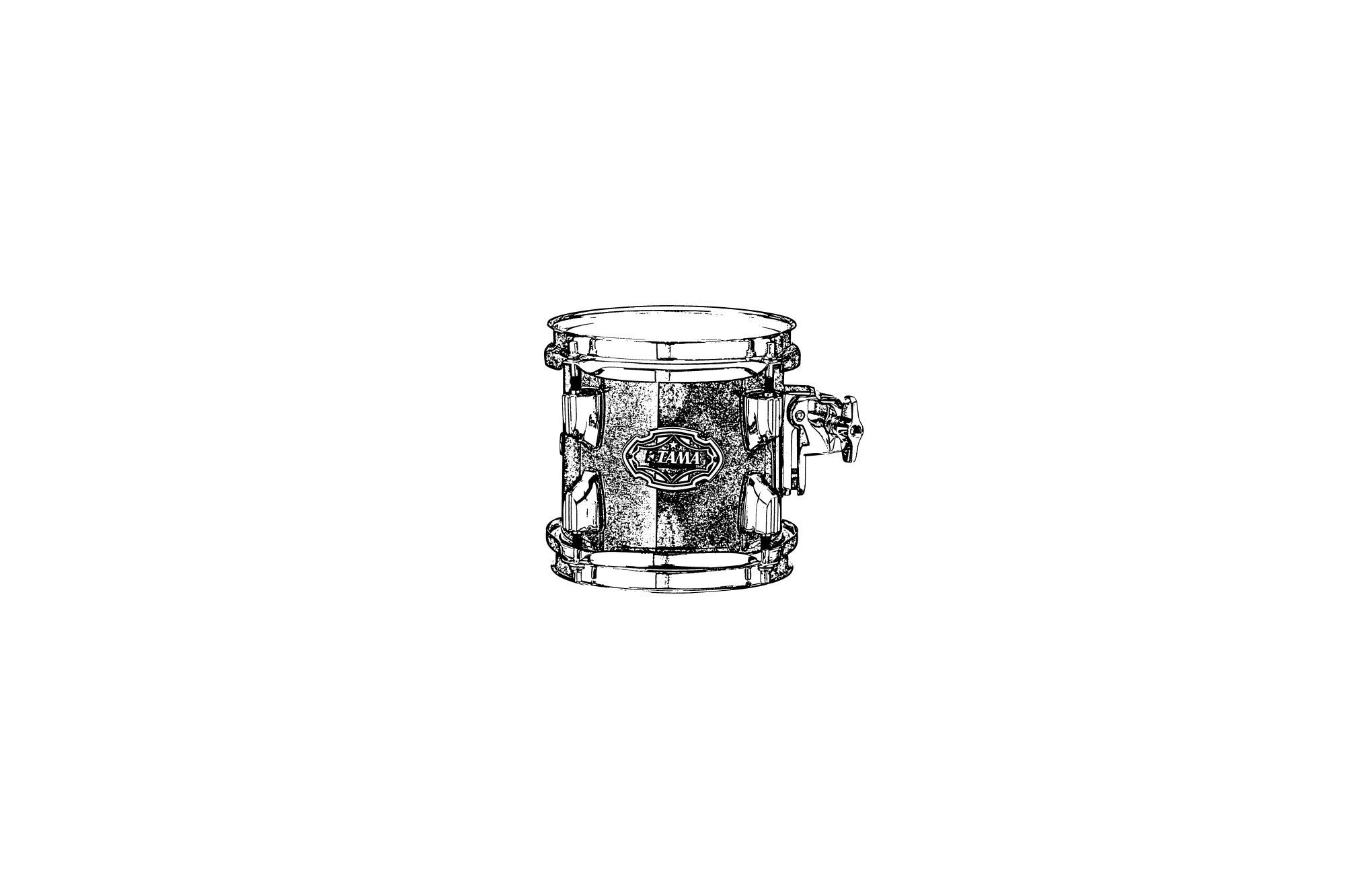 TAMA Concert Tom 6" x 6" - Vintage Antique Maple/Chrom HW