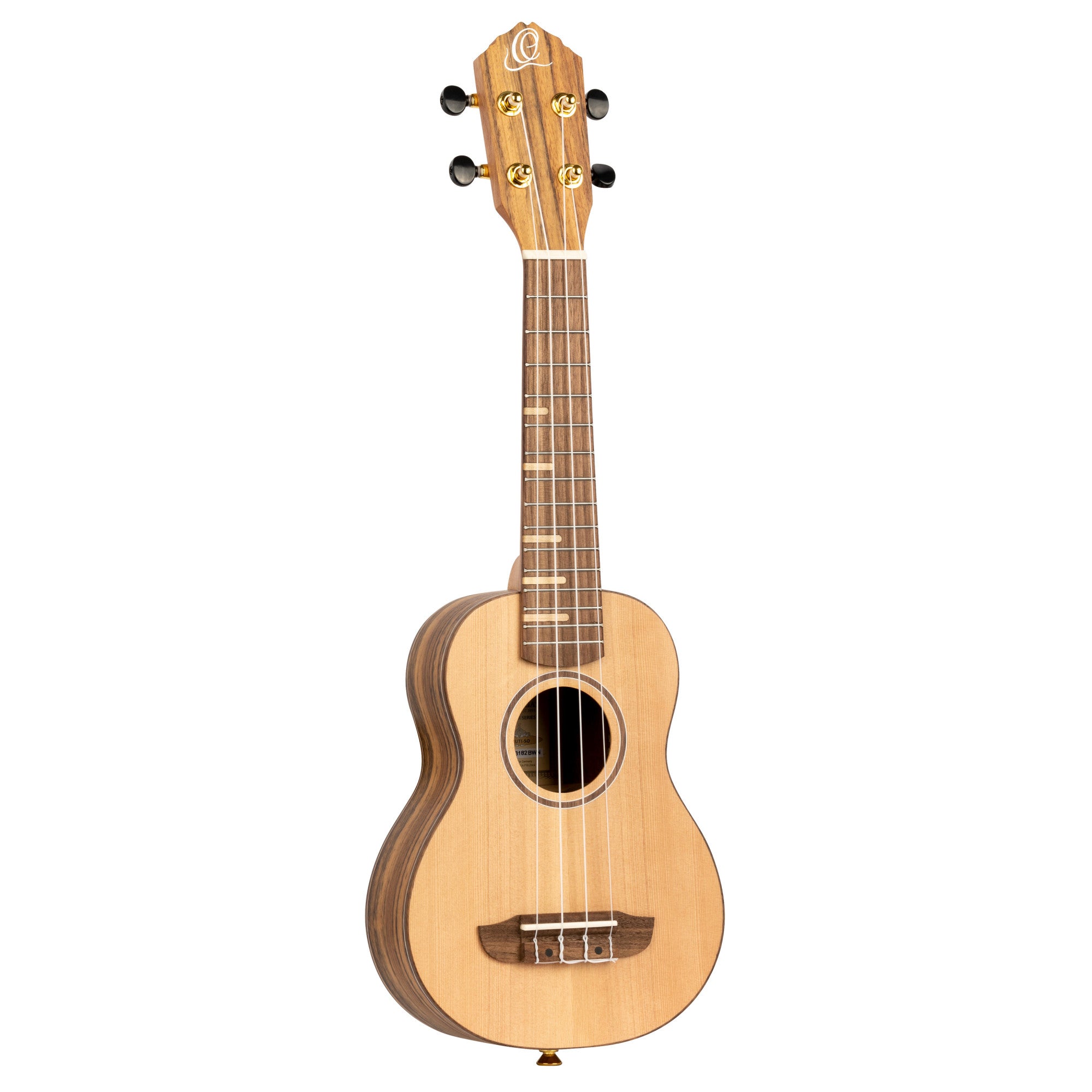 ORTEGA Timber Serie Sopran Ukulele 4 String - Solid Cedar / Walnut Natural + Bag