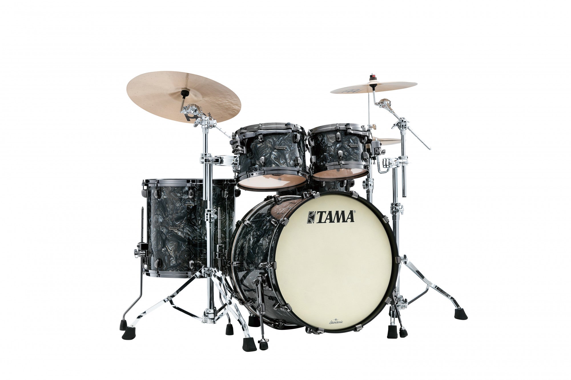 TAMA Starclassic Maple Duracover Wrap Shell Kit 4 teilig - Charcoal Swirl/Black Nickel HW