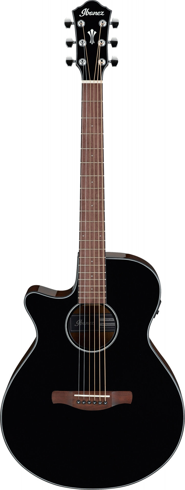 IBANEZ AEG Akustikgitarre 6-String Lefty - Black High Gloss
