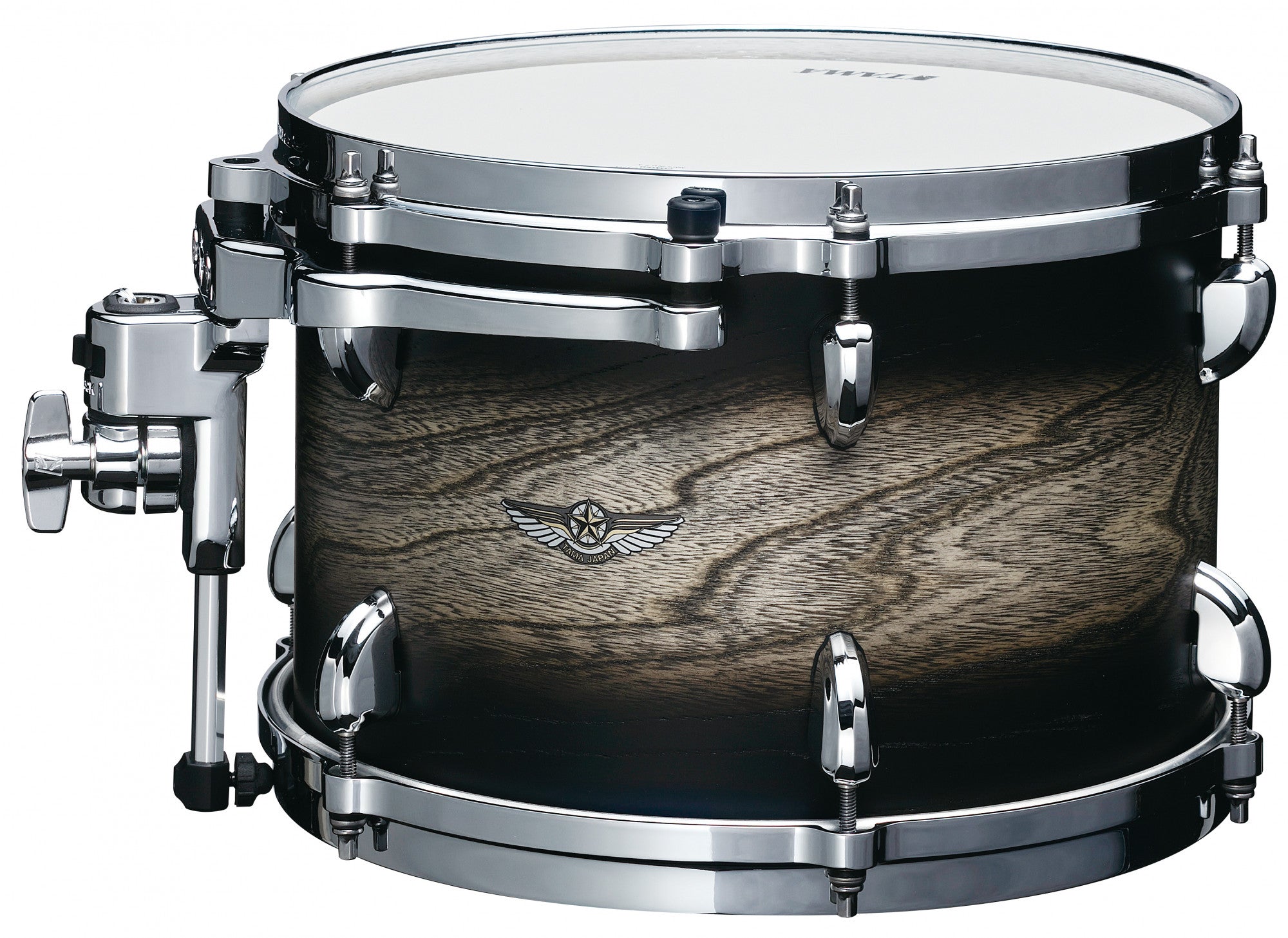 TAMA Star Walnut Rack Tom 13" x 9" - Satin Black Japanese Sen Burst/Chrom HW