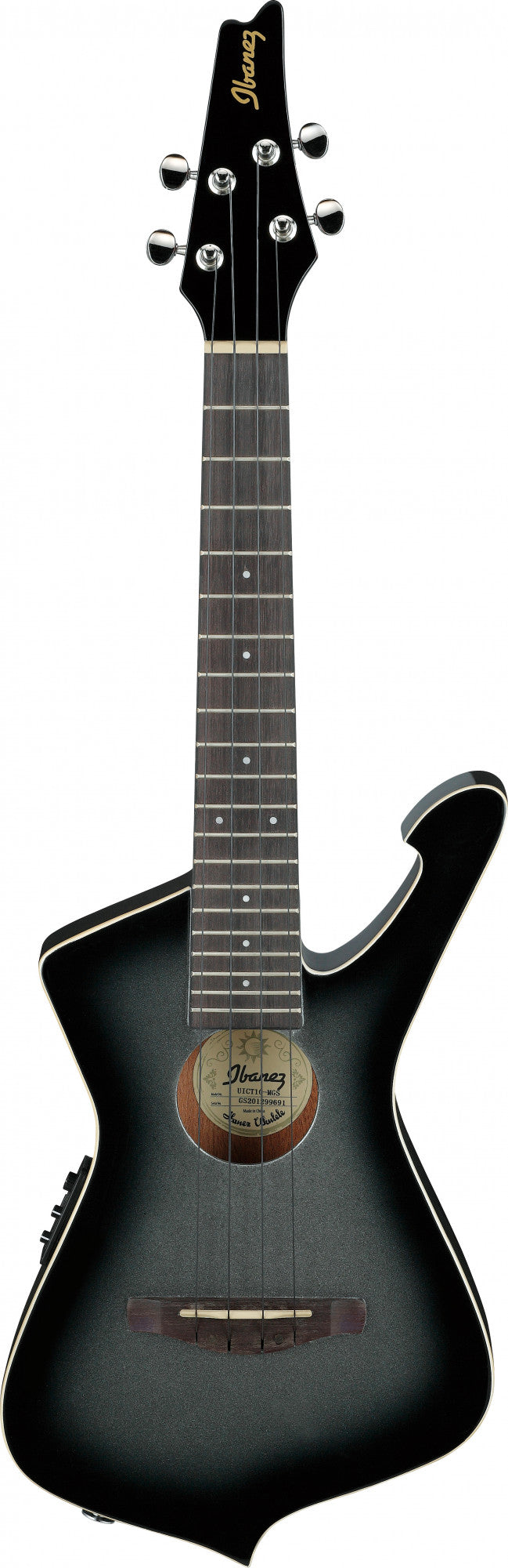 IBANEZ Iceman Tenor Ukulele 4-String - Metallic Gray Sunburst + Gigbag