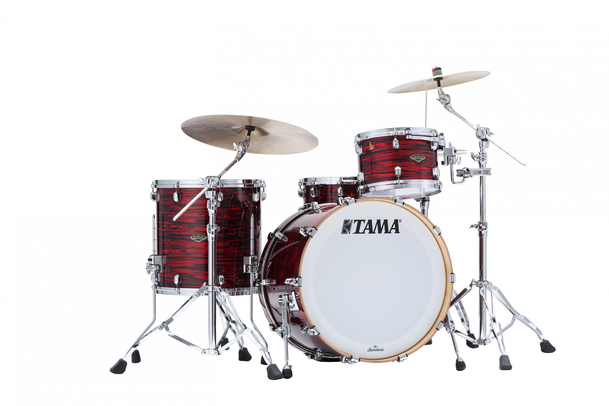 TAMA Starclassic Walnut/Birch Duracover Wrap Shell Kit 3 teilig - Red Oyster/Chrom HW