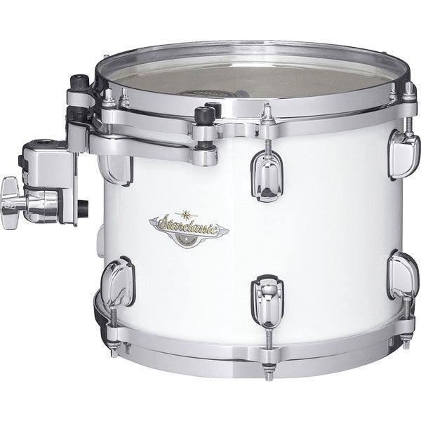 TAMA Starclassic Maple Lacquer Rack Tom 10" x 7" - Piano White/Chrom HW