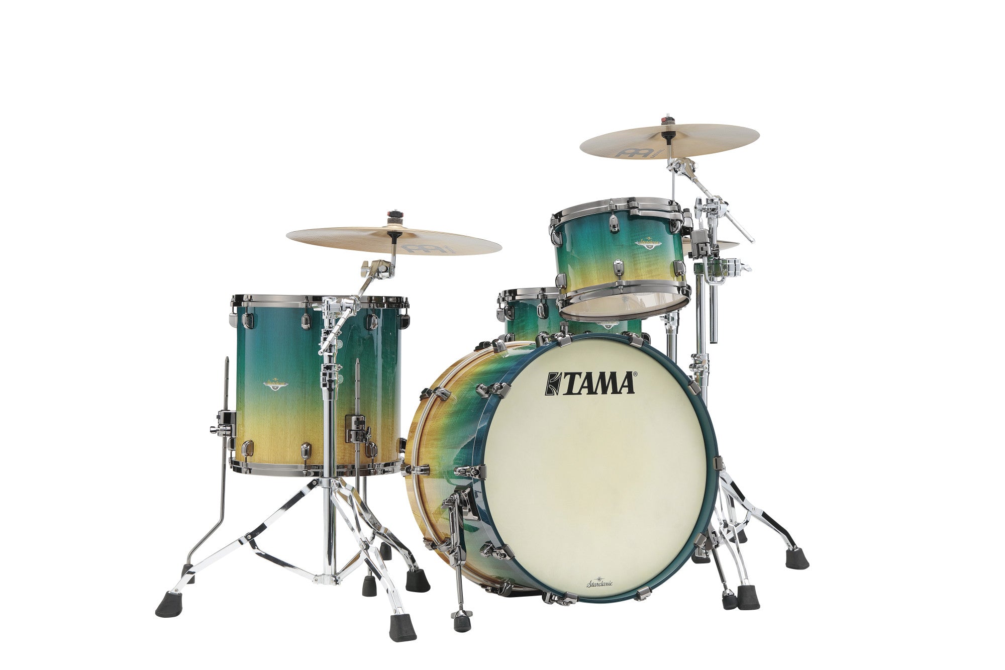 TAMA Starclassic Maple Exotic Shell Kit 3 teilig - Marine Shoreline Movingui Fade/Black Nickel HW