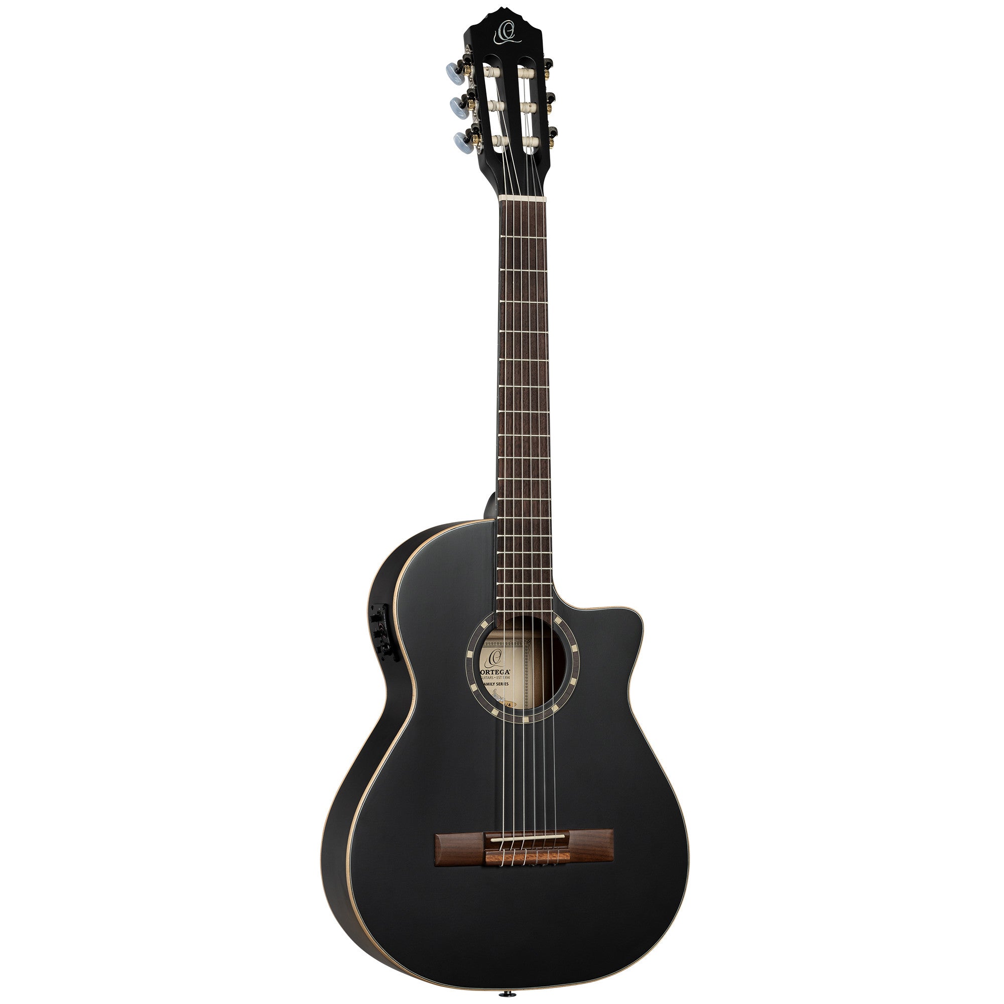 ORTEGA Family Series 3/4 Konzertgitarre 6-String - Satin Black + Gigbag