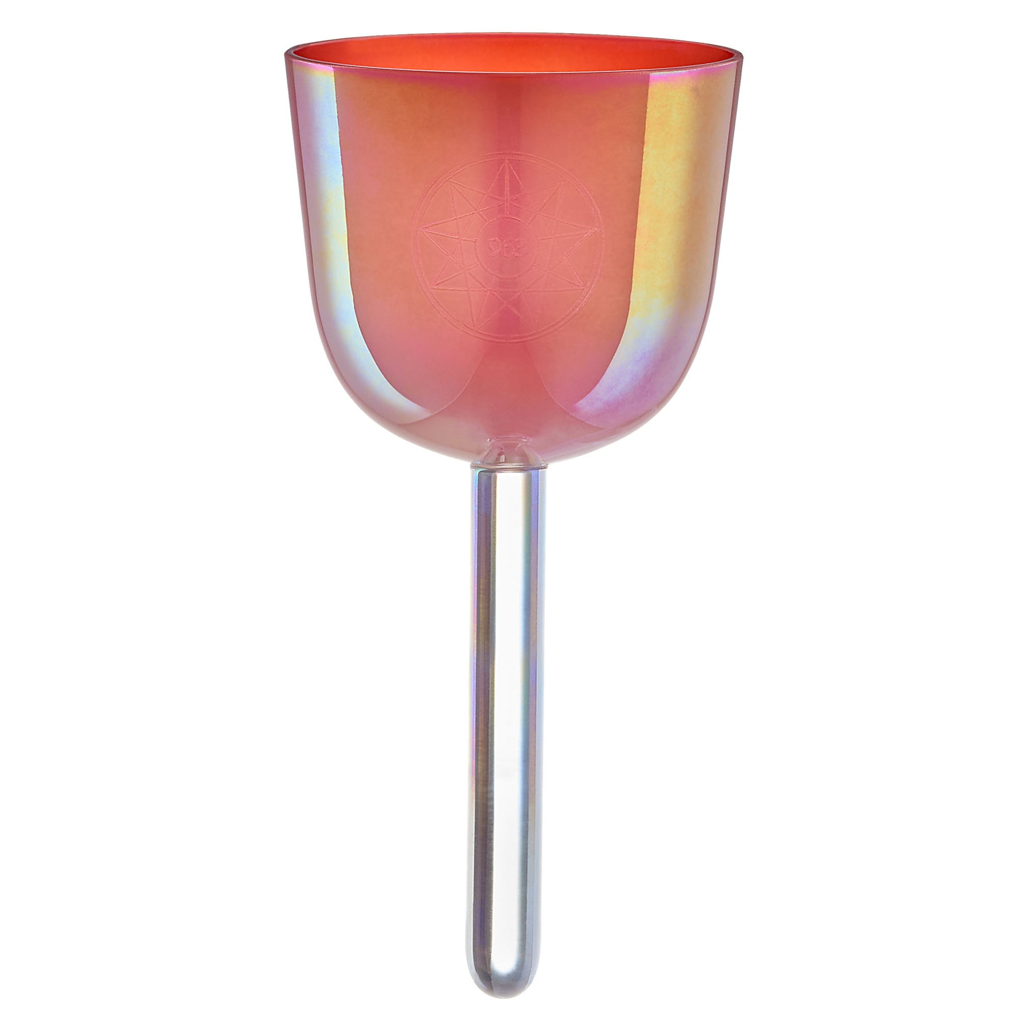Meinl Sonic Energy 3,25" Essence Solfeggio Crystal Singing Bowl 963 Hz, Korallenfarben