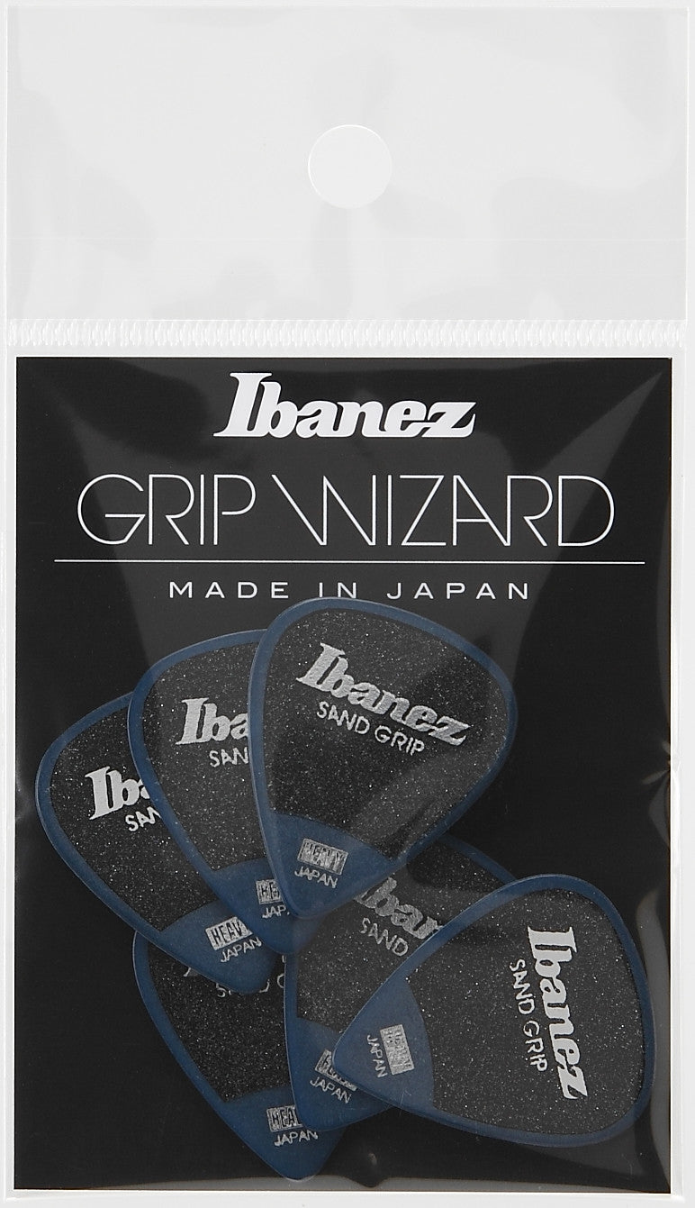 IBANEZ Grip Wizard Series Sand Grip Flat Pick - 6er Pack