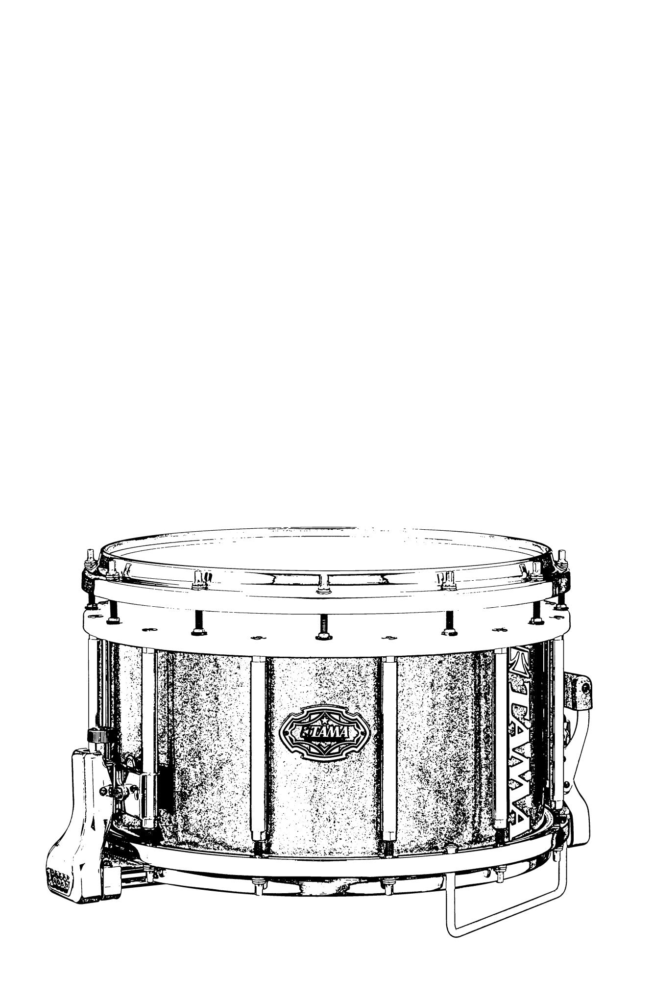 TAMA Fieldstar Marching Snare Drum 14" x 9" - Jade Sparkle