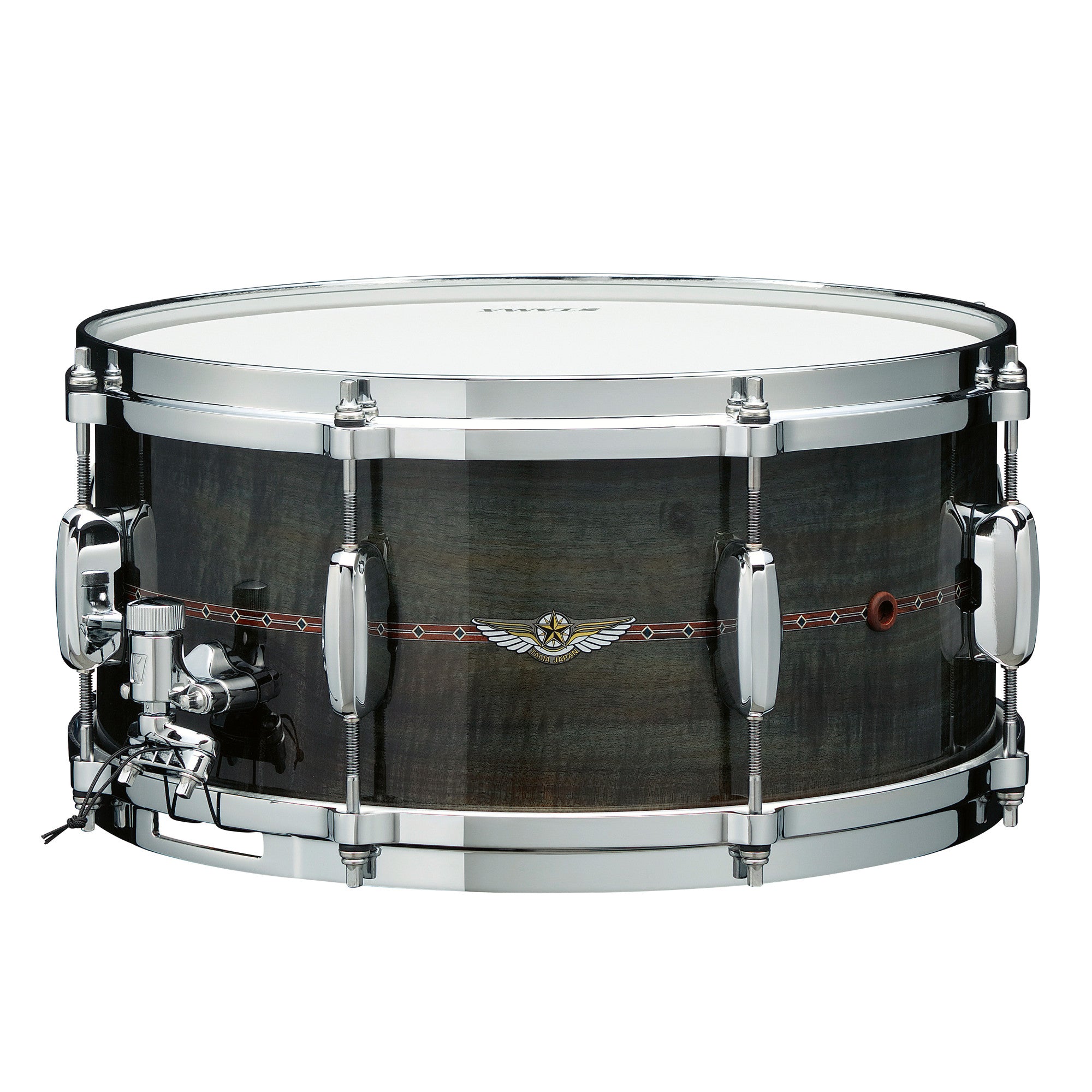 TAMA STAR Bubinga Snaredrum 14" x 5,5" - Pewter Blue Australian Acacia/Chrom HW - Outside Inlay