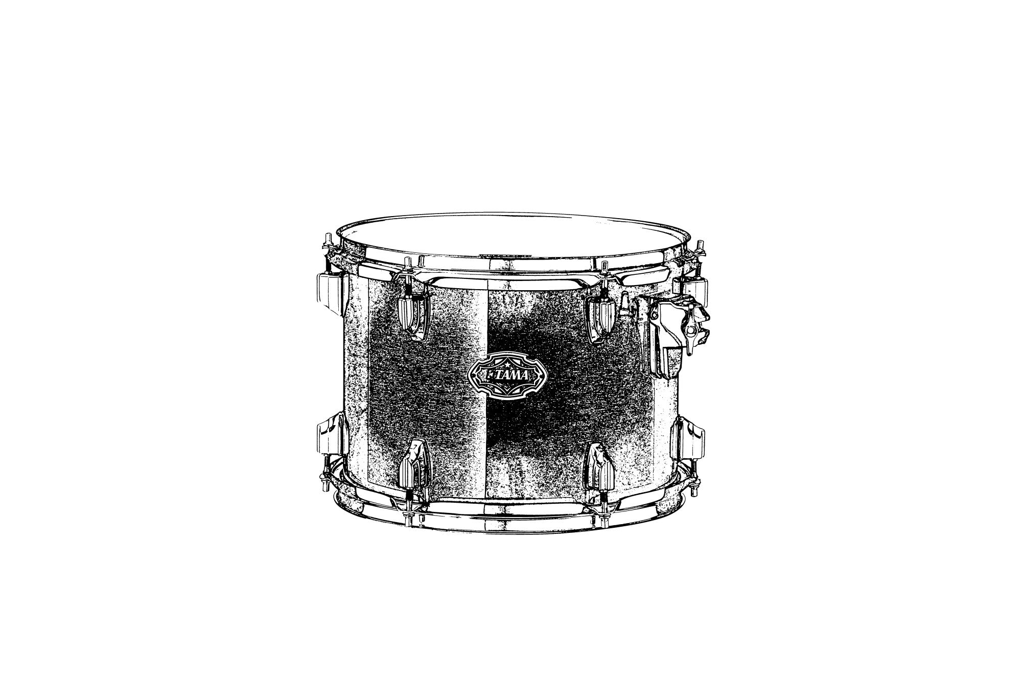 TAMA Concert Tom 12" x 9" - Vintage Antique Maple/Chrom HW