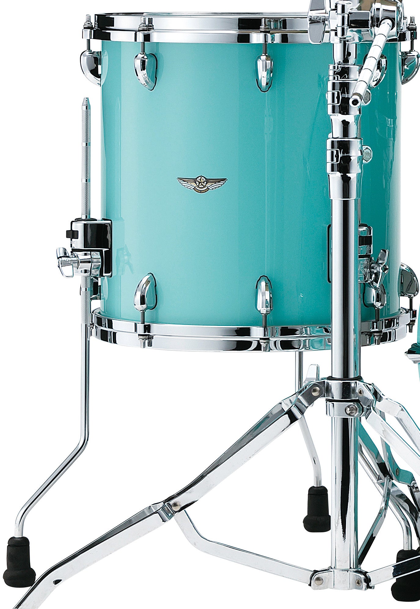 TAMA STAR Walnut Floor Tom 14" x 12" - Grand Aqua Blue/Chrom HW