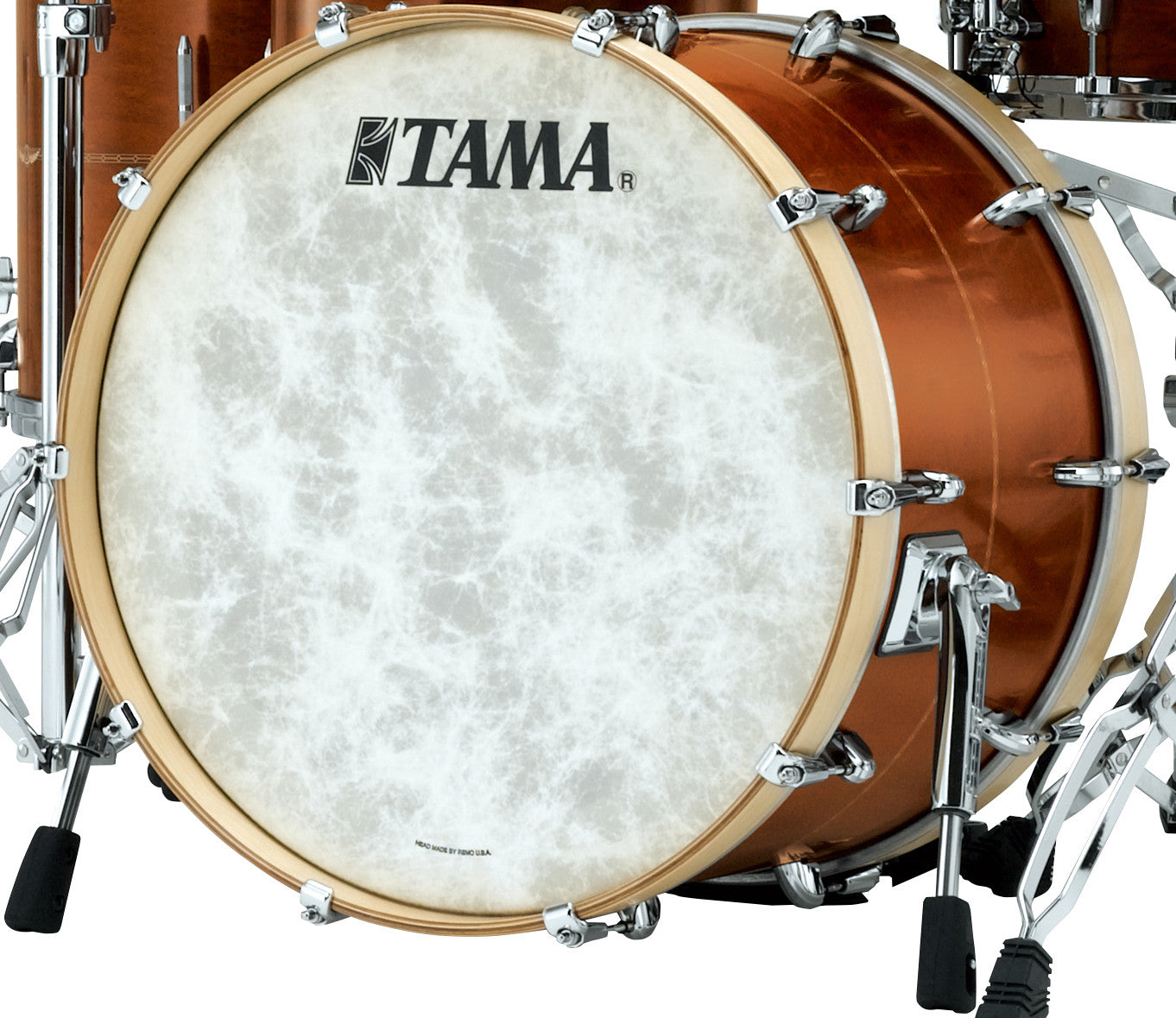 TAMA STAR Maple Bass Drum 22" x 16" - Satin Antique Brown/Chrom HW/Drum Hoop Matched mit Inlay (outside)