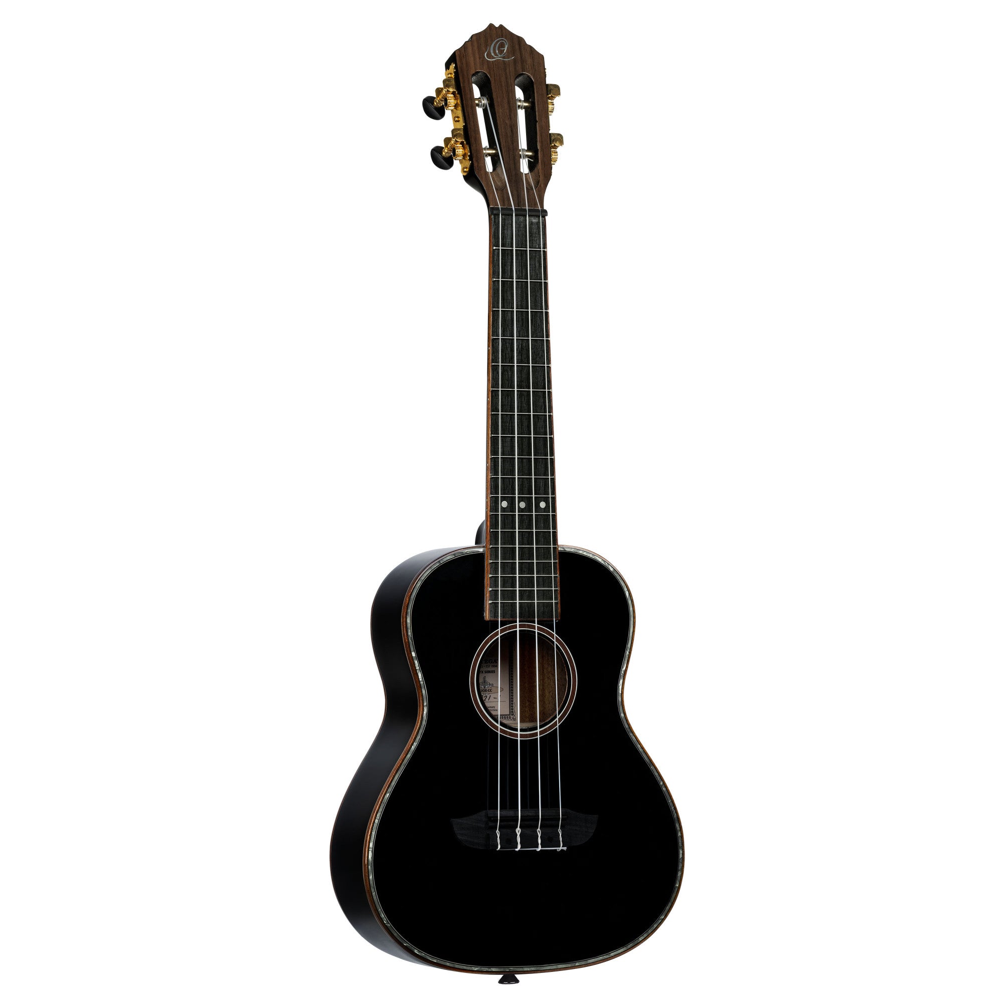 ORTEGA Onyx Serie Konzert Ukulele 4 String - Spruce / Mahogany Black + Bag