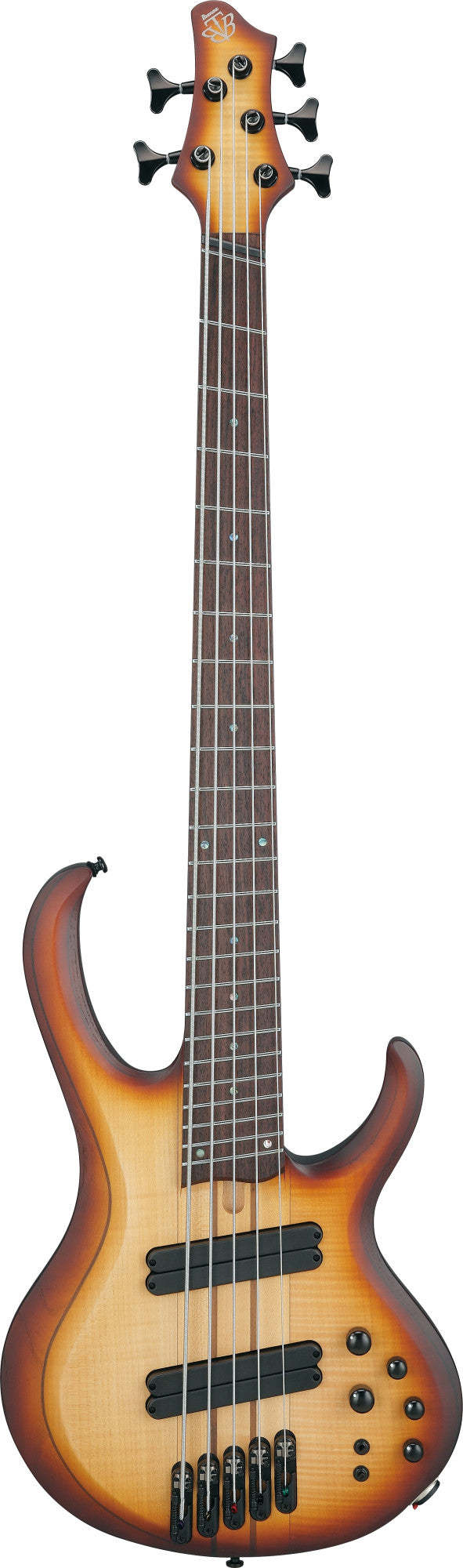 IBANEZ Bass Workshop BTB E-Bass 5-String Multi Scale - Natural Browned Burst Flat