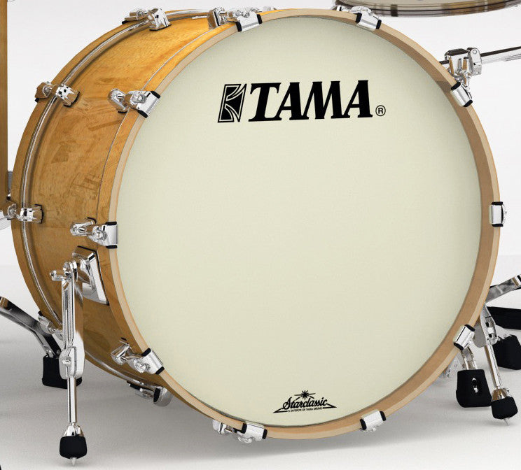 TAMA Starclassic Maple Exotic Bass Drum 20" x 16" - Gloss Natural Movingui/Chrom HW